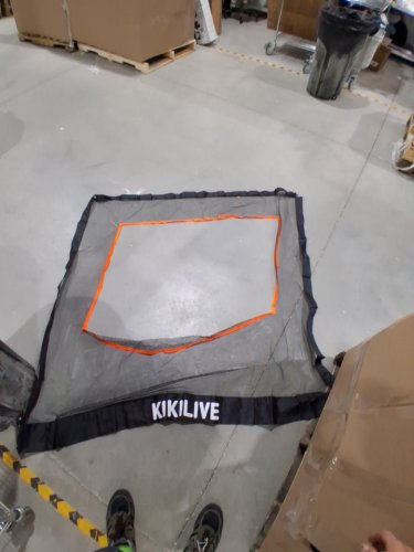 kikilive multipurpose indoor & outdoor pickleball /badminton net with accessories & carry bag - black /orange image 2