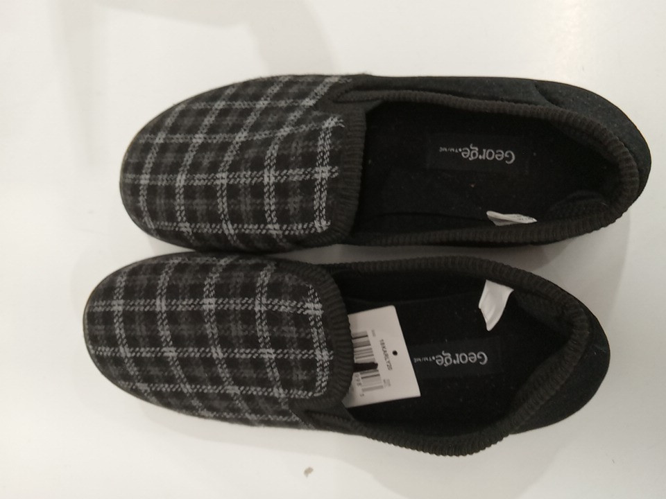 Men's George Karl Slipper - SIZE 10 - BLACK/WHITE image 2