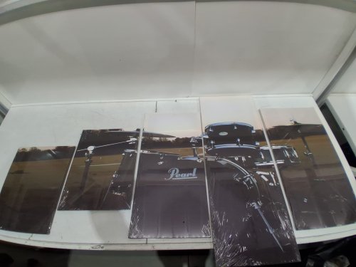 5PC Canvas Wall Artwork Rock Band Shelf Drum Set for Living Room image 4