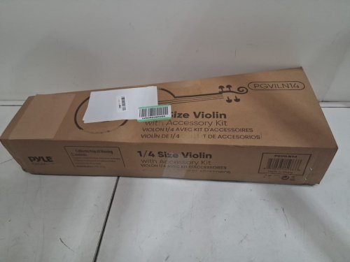 Pyle Plywood Violin Stringed Instrument with accessories- 1/4 size - maple - (Model: pgviln14) image 2