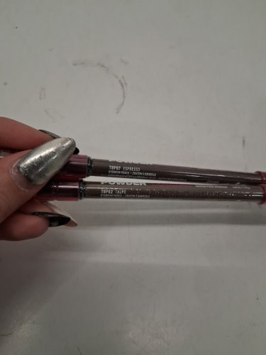 2PC NYX PROFESSIONAL powder louder brow pencil- TAUPE/ ESPRESSO image 2