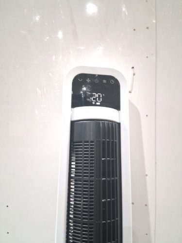 omnibreeze premium 38" Rotating tower fan with wifi CONTROL, 5-SPEEDS & REMOTE - white/BLACK (model: 5333021/dc2313r-g) image 5