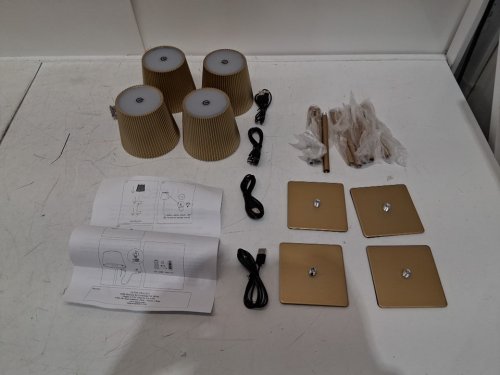 4PK LUTEC Rechargeable Battery Operated Desk Lamp - 3000K-6500K - gold (model: 8503301483) image 3