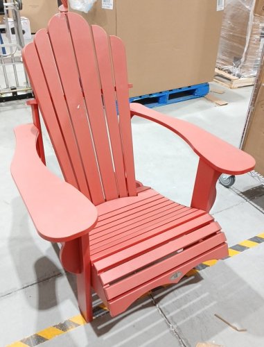 LEISURE LINE CLASSIC ADIRONDACK CHAIR - 33'' X 39'' X 40'' - RED image 2