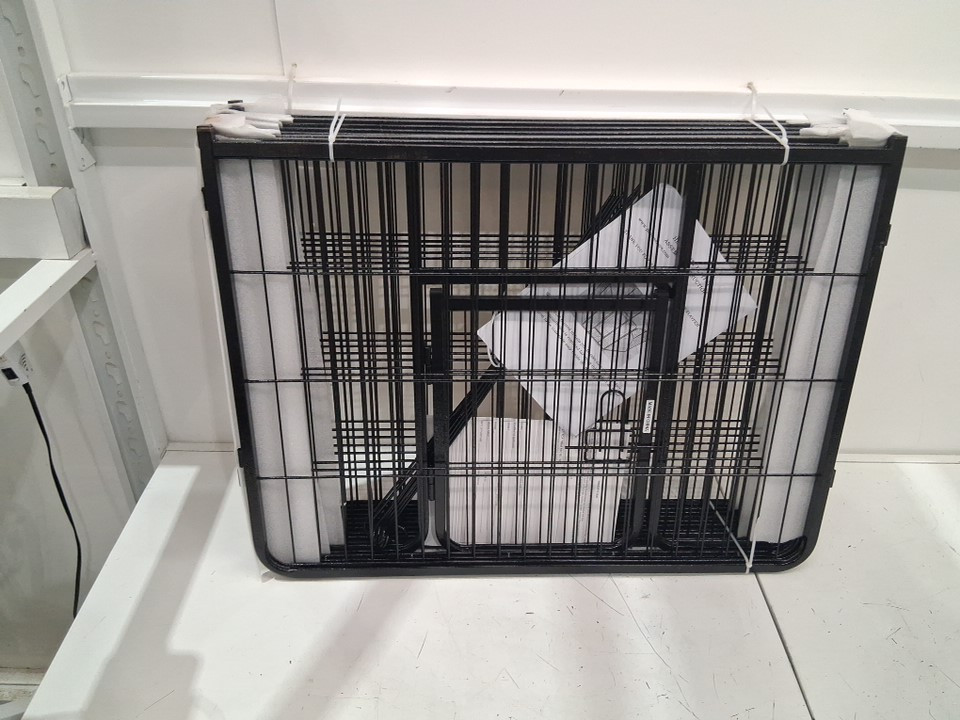 BESTPET 8-PANEL HEAVY DUTY PET PLAYPEN - OUTDOOR OR INDOOR EXERCISE PEN FOR CATS, DOGS -  24" x 31" each - black (model: hp2432-8-black) image 3