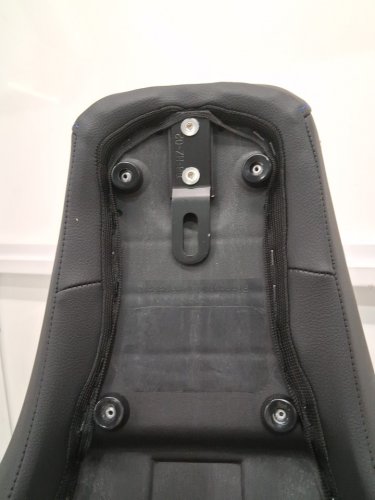 motorcycle 2 up seat for driver and passenger - for select harley models - black and blue image 4