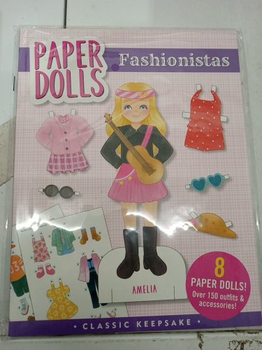 (Paperback) Classic Keepsake Paper Dolls: Fashionistas - 8 Paper Dolls - Over 150 Outfits and Accessories image 2