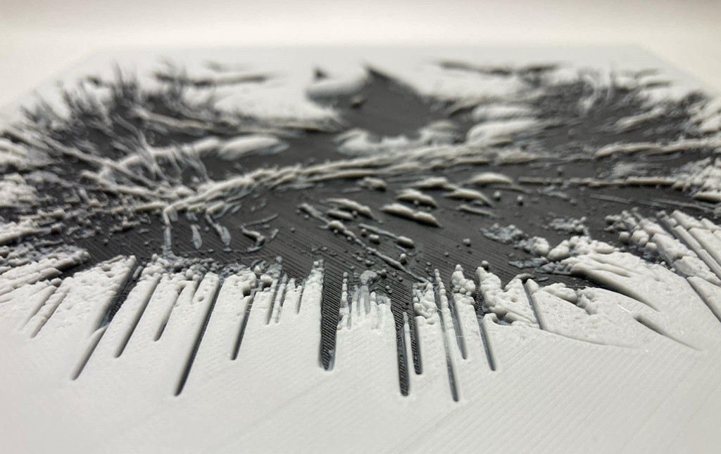 8"x8" 3D Printed - Batman - DC- Textured Photo image 2