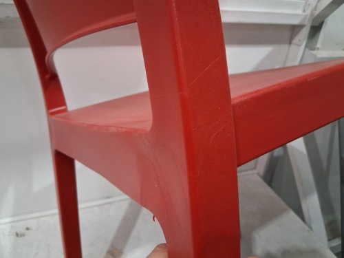 ARETA plastic stacking dining chair - 35" x 17" - red - (model:1011751) image 7