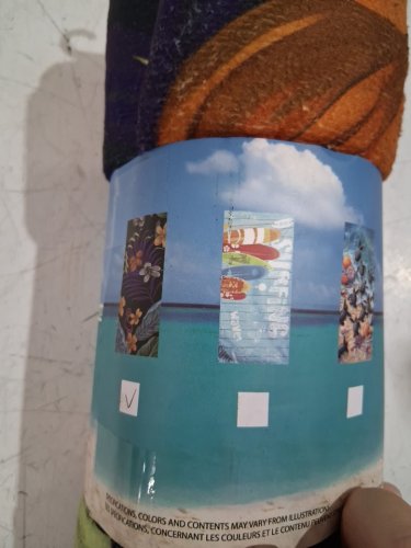 details microfiber ocean themed bath towel - 30'' x 60'' - assorted colours image 3