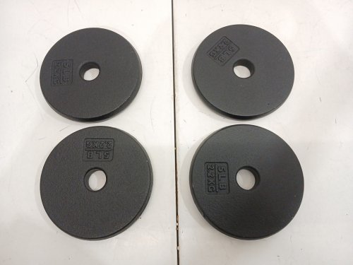 4PK Cast Iron Barbell Weights - 5LBS - 5.5" - Black image 3