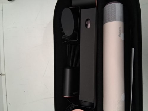 6PC DYSON i.d curly + coily airwrap multi styler and hair dryer with bluetooth - pink / rose gold ( model: hs08) image 7