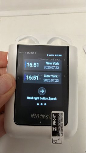 WOOASK AI TRANSLATOR EARBUDS - 2.0" TFT IPS; 1000 MAH; DC5V=1A; USB-C; WIFI (MODEL: A8) image 3