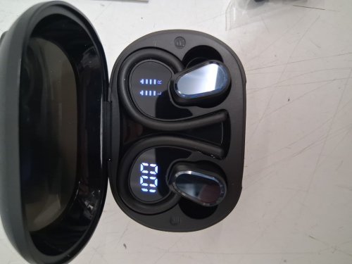 oyib true wireless bluetooth earbuds with charging case - black (model: s75) image 4