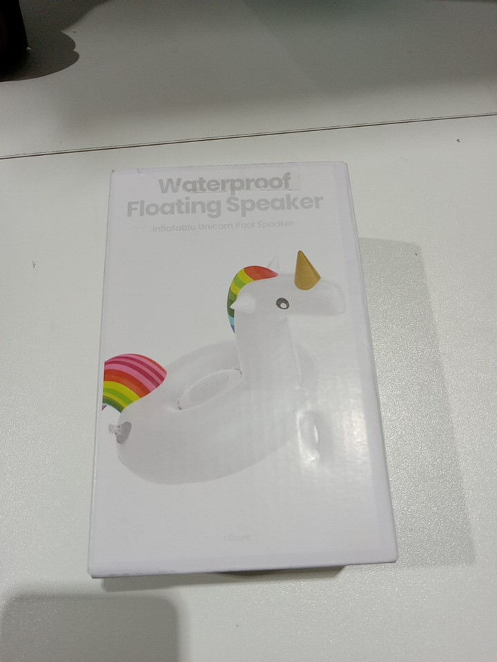 gems waterproof Bluetooth floating inflatable speaker - 7.5" - unicorn image 2
