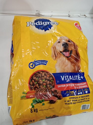 *recently expired* PEDIGREE VITALITY+ Adult Dry Dog Food - 8KG Bag -  Hearty Beef and Vegetable image 2