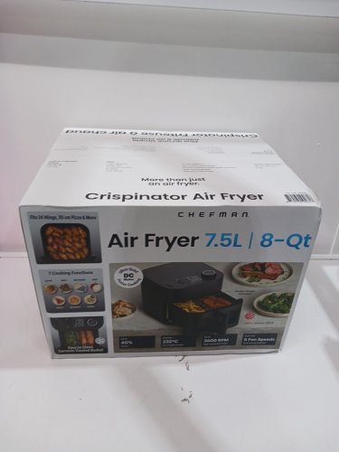 CHEFMAN CRISPINATOR HIGH POWERED AIR FRYER - 8QT - BLACK (MODEL: C38-8WD7-1M-1CAP / 1993109) image 2