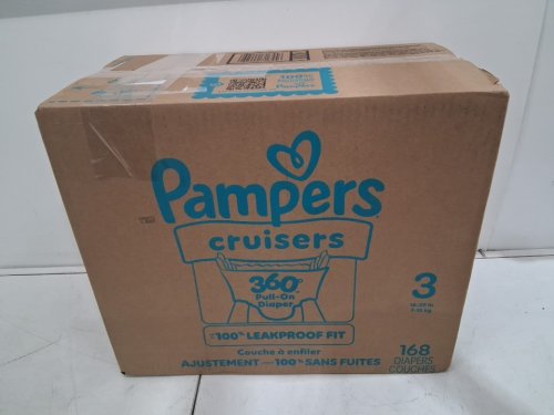 168PK PAMPERS CRUISERS DISPOSABLE BABY DIAPERS - SIZE 3 (16-28LBS) image 2