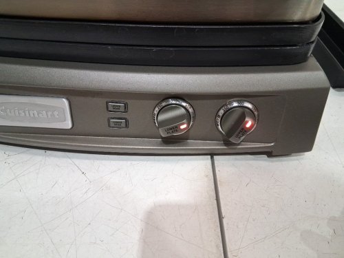CUISINART GRIDDLER DELUXE 6-IN-1 ELECTRIC CONVERTIBLE GRILL - SILVER/BLACK - (MODEL: GR-150C) image 7