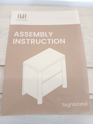 ModernMate Nightstand with 2 Drawers - 25" x 25.5" - Brown (Model: XRJ-CTG0102-NW image 7