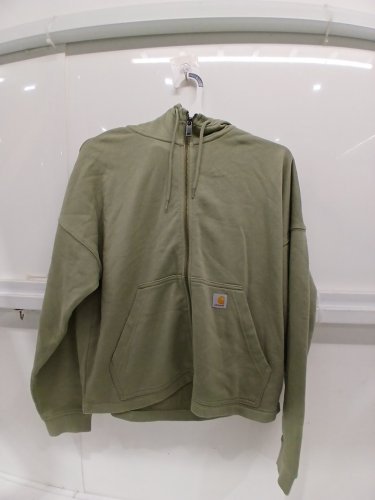 Women's Carhartt Tencel Fiber Series Loose Fit Full-Zip Sweatshirt - Medium (8-10) - green (Style: TS6837-W) image 3
