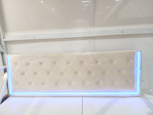 Homfa Upholstered Headboard With LED Lights - Queen - White (Model: KLV-UP-216) image 4
