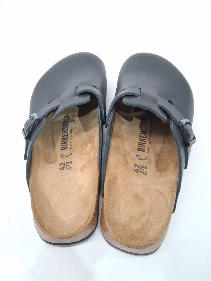 unisex birkenstocks boston super grip slide sandals - women's 11 - men's 9 - black (style: 0060196/ 1940865) image 3