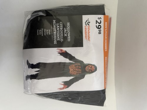 3PC MEN'S WAY TO CELEBRATE HOLLOWED JACK COSTUME - MEDIUM (32-24) - BLACK/ORANGE/GREEN (STYLE: 48663) image 2