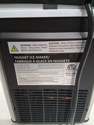 EUHOMY Pearl L1 Portable Nugget Ice Maker Countertop - 35lbs capacity - stainless steel (model: IM013-NSI-CAEH) image 6