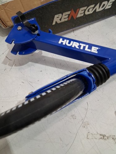 RENEGADE HURTLE SCOOTER FOR TEENAGERS/ADULTS, 2-WHEEL SCOOTER - 220LBS MAX - 33" x 33" - 38" - BLUE (MODEL: HURTSBU.5) image 5