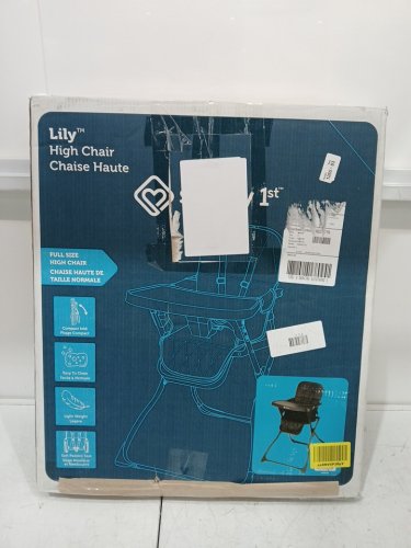safety 1st lily compact lightweight portable high chair - 33lbs max - black (model: 03244cttg) image 2