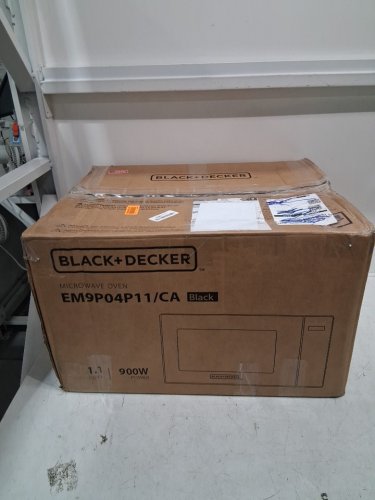 black+decker microwave oven - 1.1cu.ft - 900w - blacl (model: em9p04p11) image 2