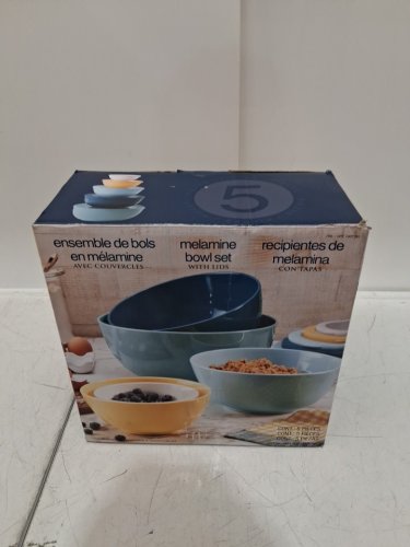 10PC PANDEX MELAMINE BRPA-FREE MIXING BOWL SET WITH LIDS - ASSORTED COLORS (model: 1901780) image 2