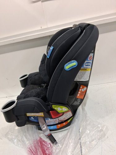 GRACO 4EVER 4-IN-1 CONVERTIBLE FROM INFANT TO TODDLER CAR SEAT with WASHABLE SEAT COVER - 4-120lb capacity - DREW STYLE / grey black (MODEL: 2168323) image 5