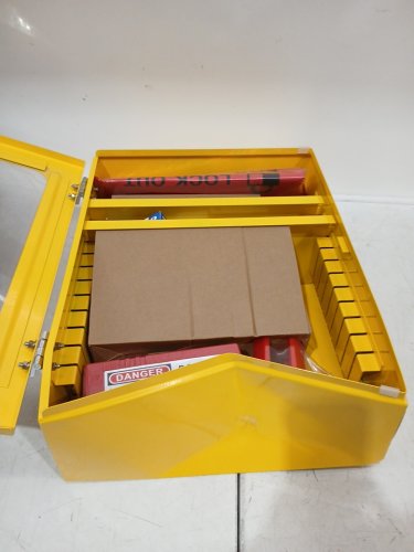 59PC VEVOR electrical LOCKOUT TAGOUT kit - red/ yellow (model: BD-X07-D41) image 4