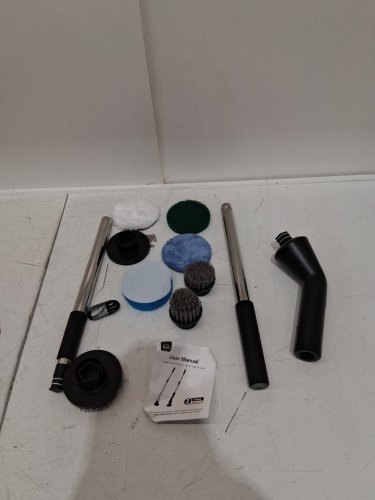 10pc Leebein Electric Spin Scrubber Cordless Cleaning Brush Bathroom Scrubber - black - (model:ymg-825) image 3