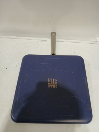 blue diamond non-stick ceramic frying pan - 11" - blue/silver image 4