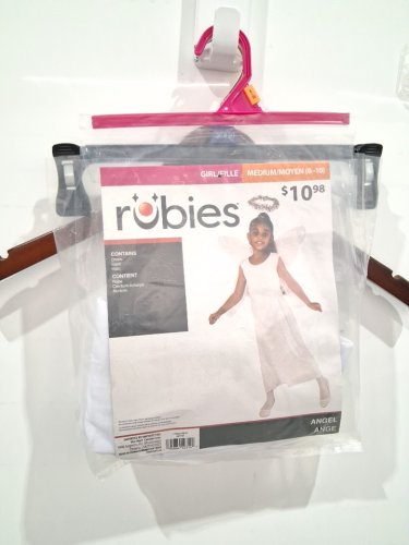 3PC GIRLS RUBIES ANGEL COSTUME - MEDIUM 8-10 - WHITE (STYLE: 887749) image 2