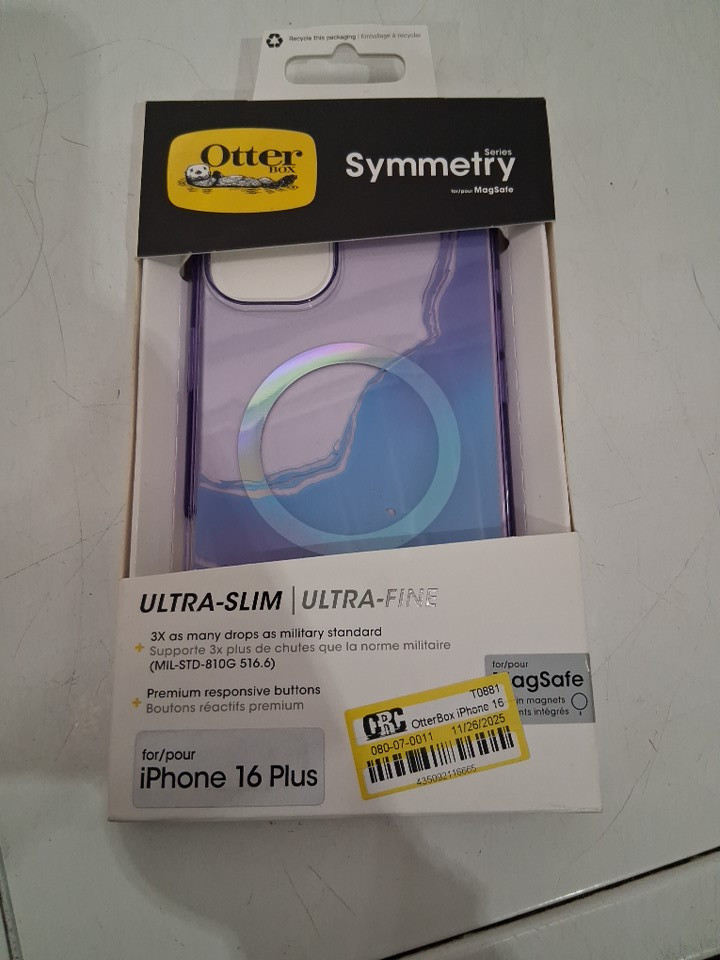 OtterBox Symmetry Series+ iPhone 16 plus Case for magsafe - clear/purple image 2
