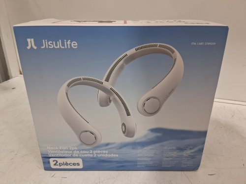 2PK JISULIFE rechargeable cooling Neck Fans - WHITE (MODEL: 2789239) image 4