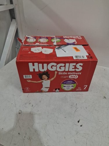 70pk Huggies Little Movers HuggFit 360° Baby Diapers with 360° Waistband - Size 7 - micky mouse image 2