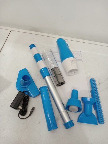 ysmi 3-in-1 cordless rechargeable handheld pool/spa vacuum cleaner - silver/blue (model: 1814) image 3