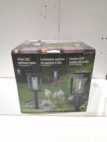 4PK naturally solar vintage style Led pathway light - 25lm - black (model: 1937955) image 2