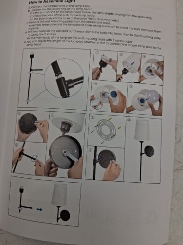2PK Wireless LED BULB Wall Sconces - BLACK image 4