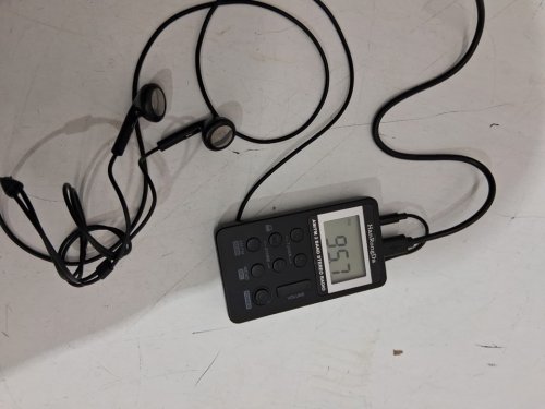 3PC HANRONGDA MINI FM/AM POCKET RADIO - GREY (MODEL HRD-103) image 3