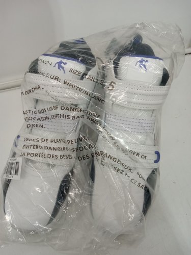 And1 Youth Velcro Strap Basketball Shoes - Size 5 - White / Black / Purple image 2