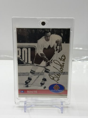 SIGNED BILL WHITE 1991 (HOCKEY CANADA 1972 OLYMPICS) CARD #15 image 2