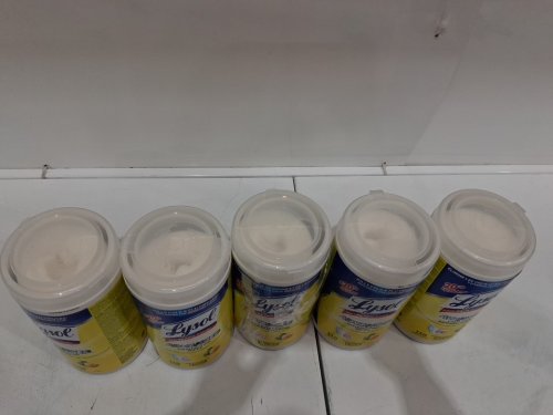 5pk lysol advanced disinfecting wipes - 550 wipes total - citrus scent (model: 1708072) image 3