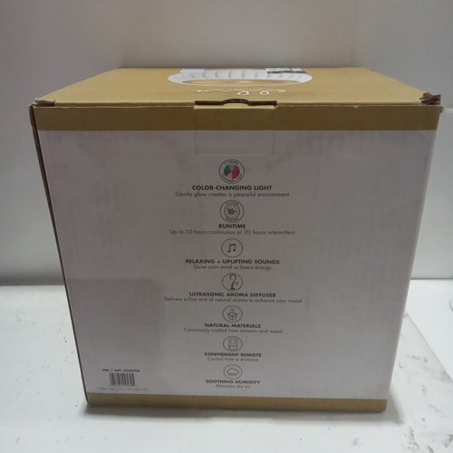5pc HOMEDICS ellia AROMA SOUNDSPA DIFFUSER WITH 3 ESSENTIAL OILS & remote - boho white (model: 2242798) image 4