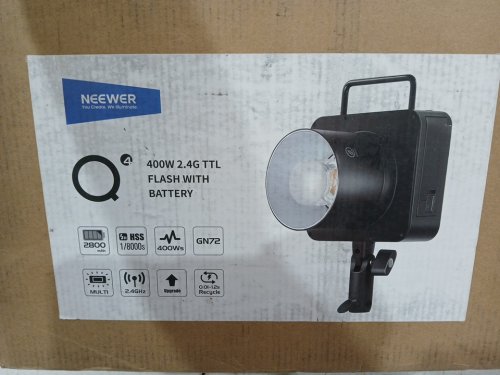 NEEWER 2.4G TTL Outdoor Studio Flash with App Control And Carrying Case - 400Ws, 1/8000 HSS, 3000mAh Battery - Black - (Model: Q4) image 4